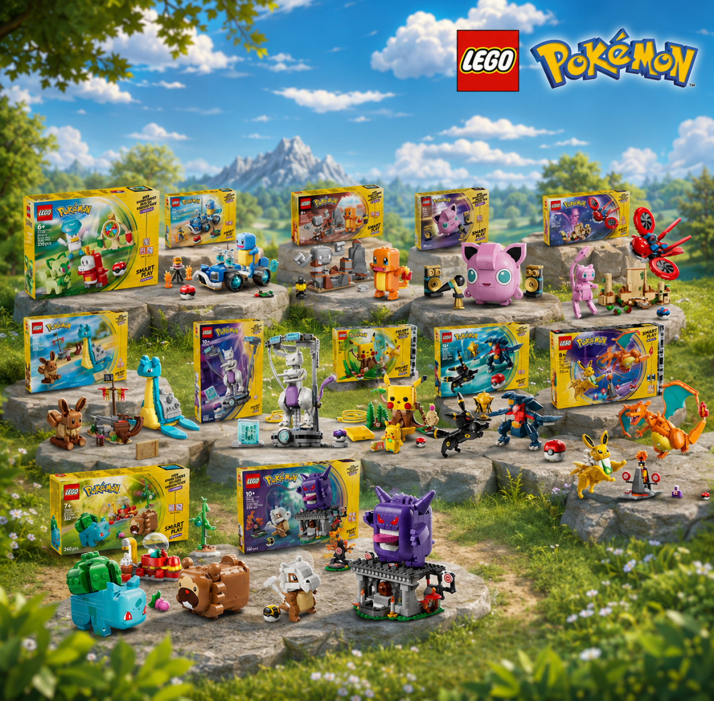 LEGO onthult 12 interactieve Pokémon SMART Play-sets voor 1 augustus 2026