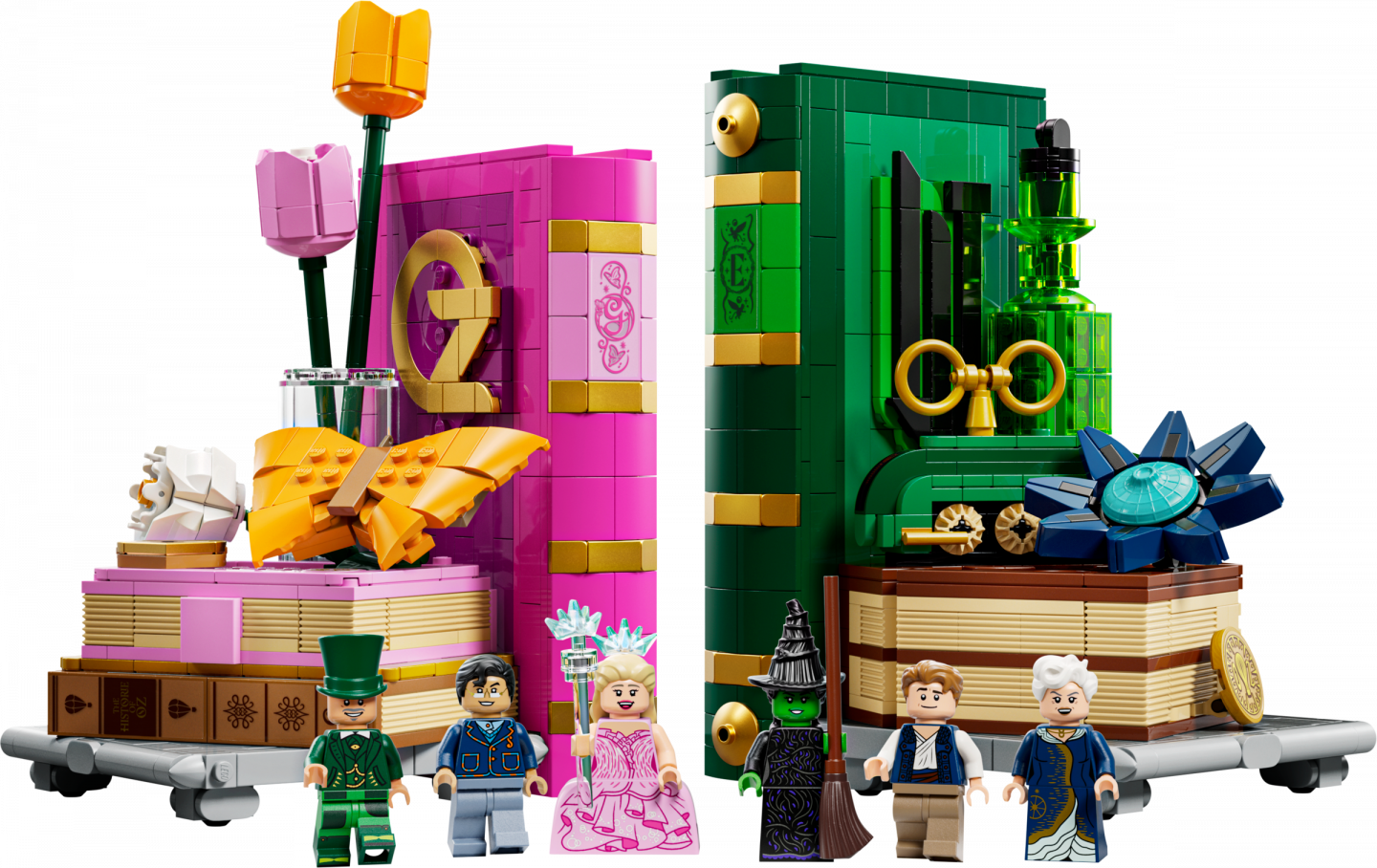 Glinda en Elphaba boekensteunen