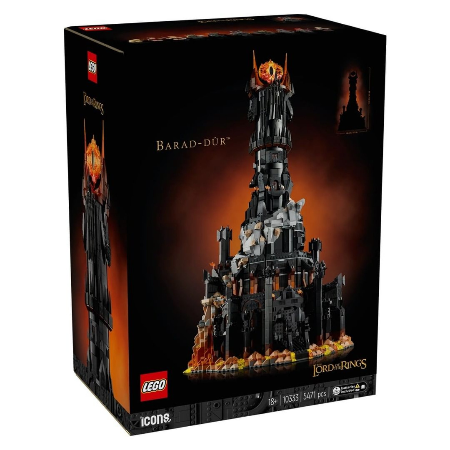 Officiële foto's van LEGO Icons 10333 the lord of the rings- Barad-dûr released
