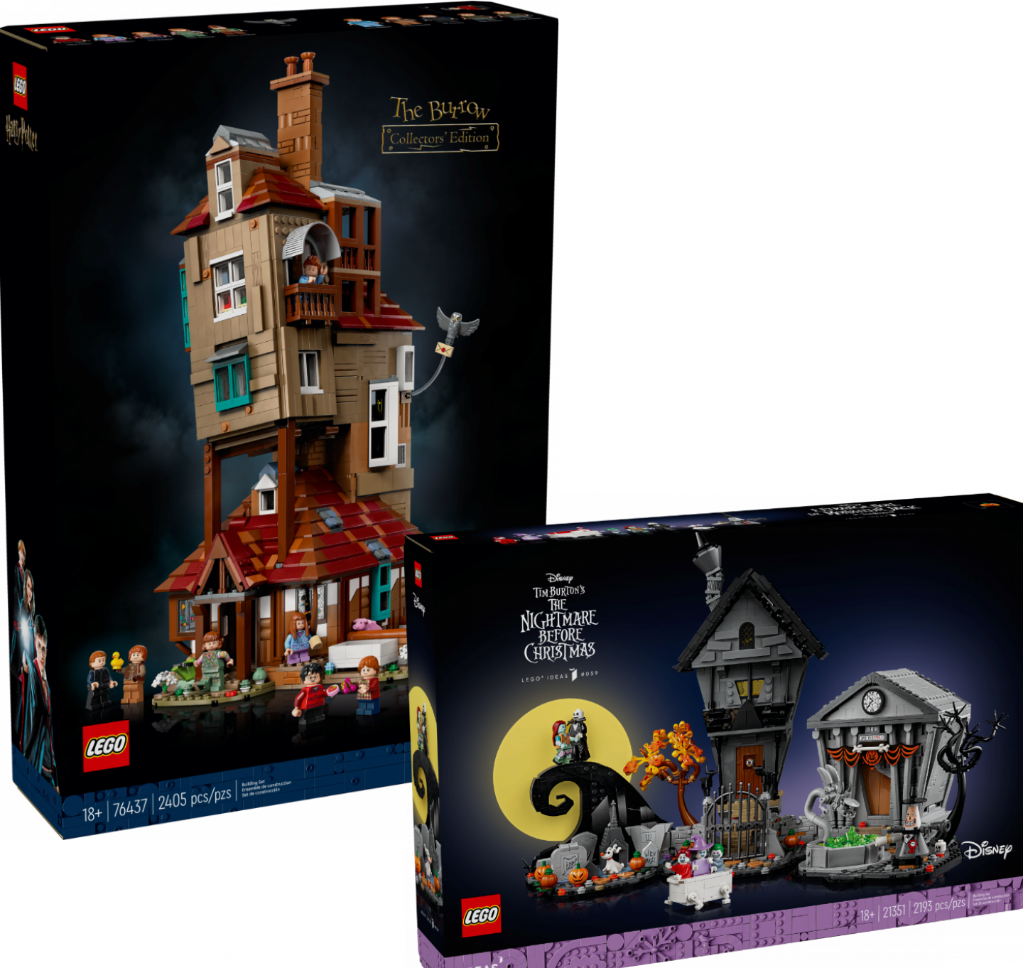LEGO Harry Potter 76437 The Burrow collectors edition en LEGO Ideas 21351 The nightmare before christmas vanaf nu te koop!