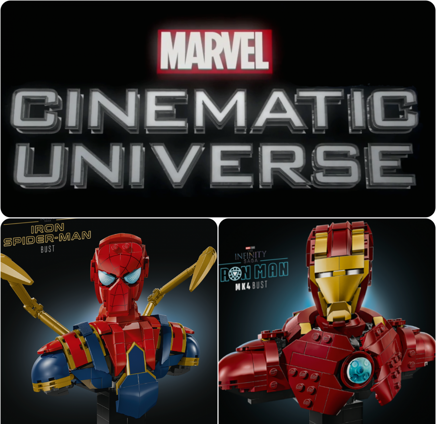 LEGO Marvel mini bust collection: Nieuwe bustes van Iron Man en Iron Spider-Man aangekondigd