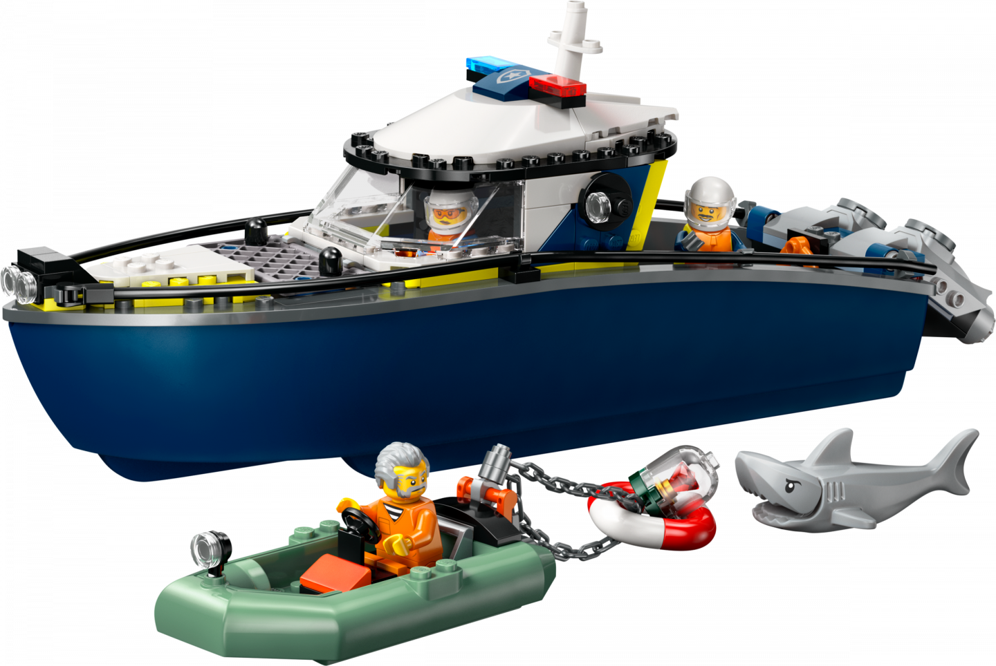 Achtervolging met politieboot