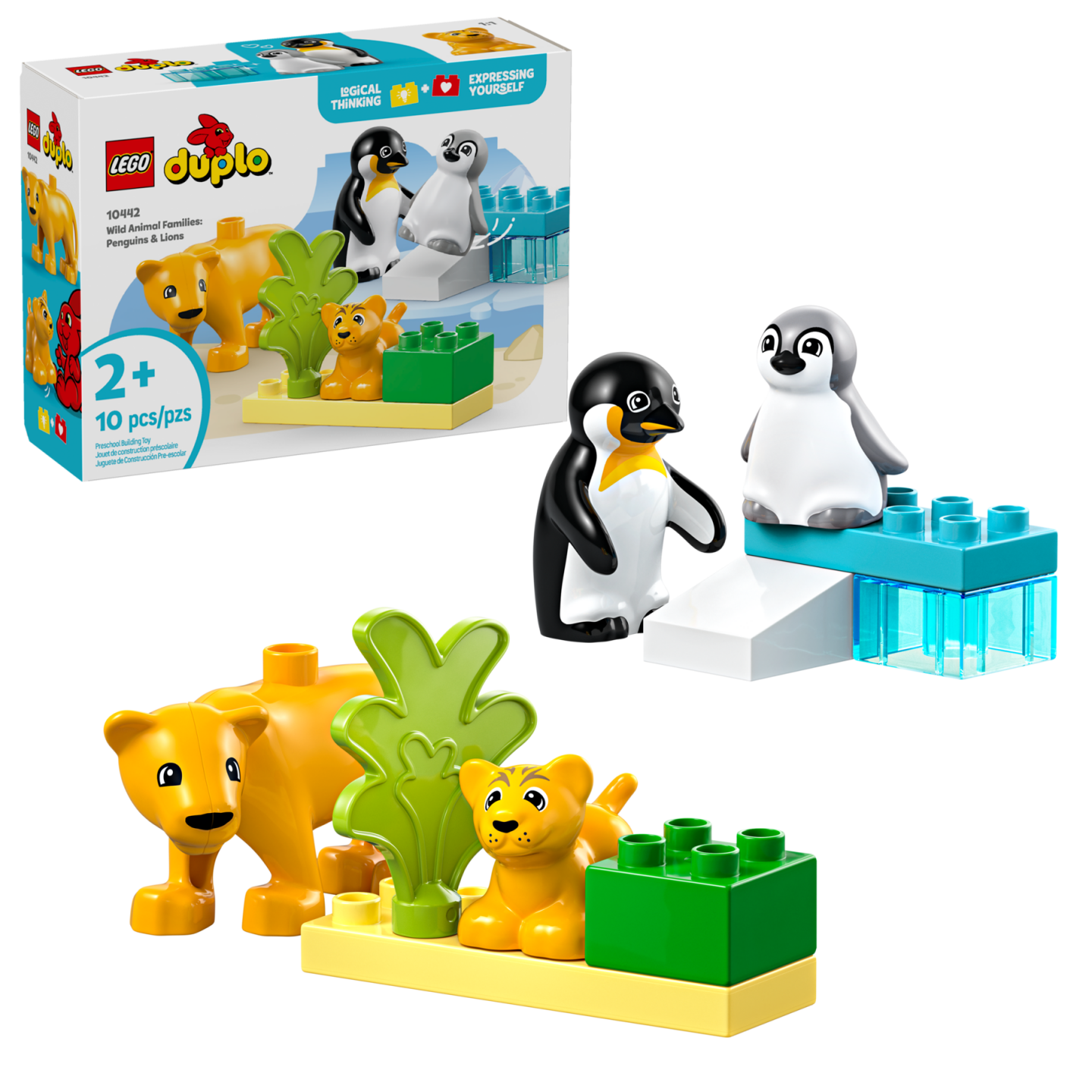 Families van wilde dieren: pinguïns en leeuwen — Afbeelding 2