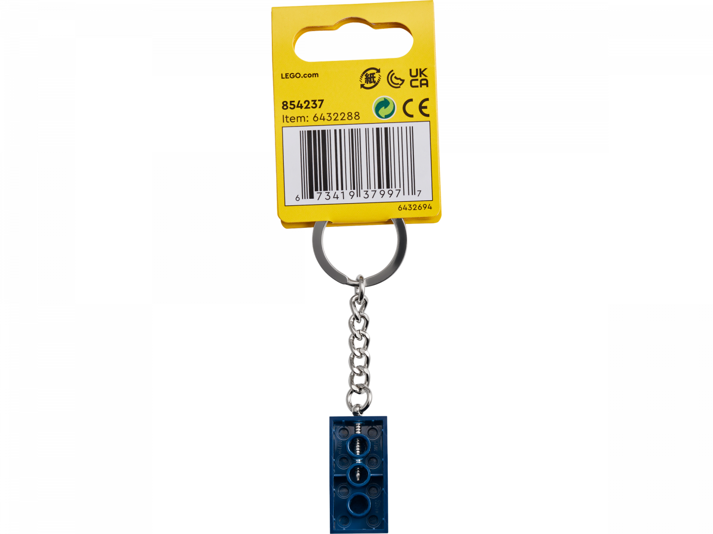 Oceaanblauwe 2x4 sleutelhanger — Afbeelding 3