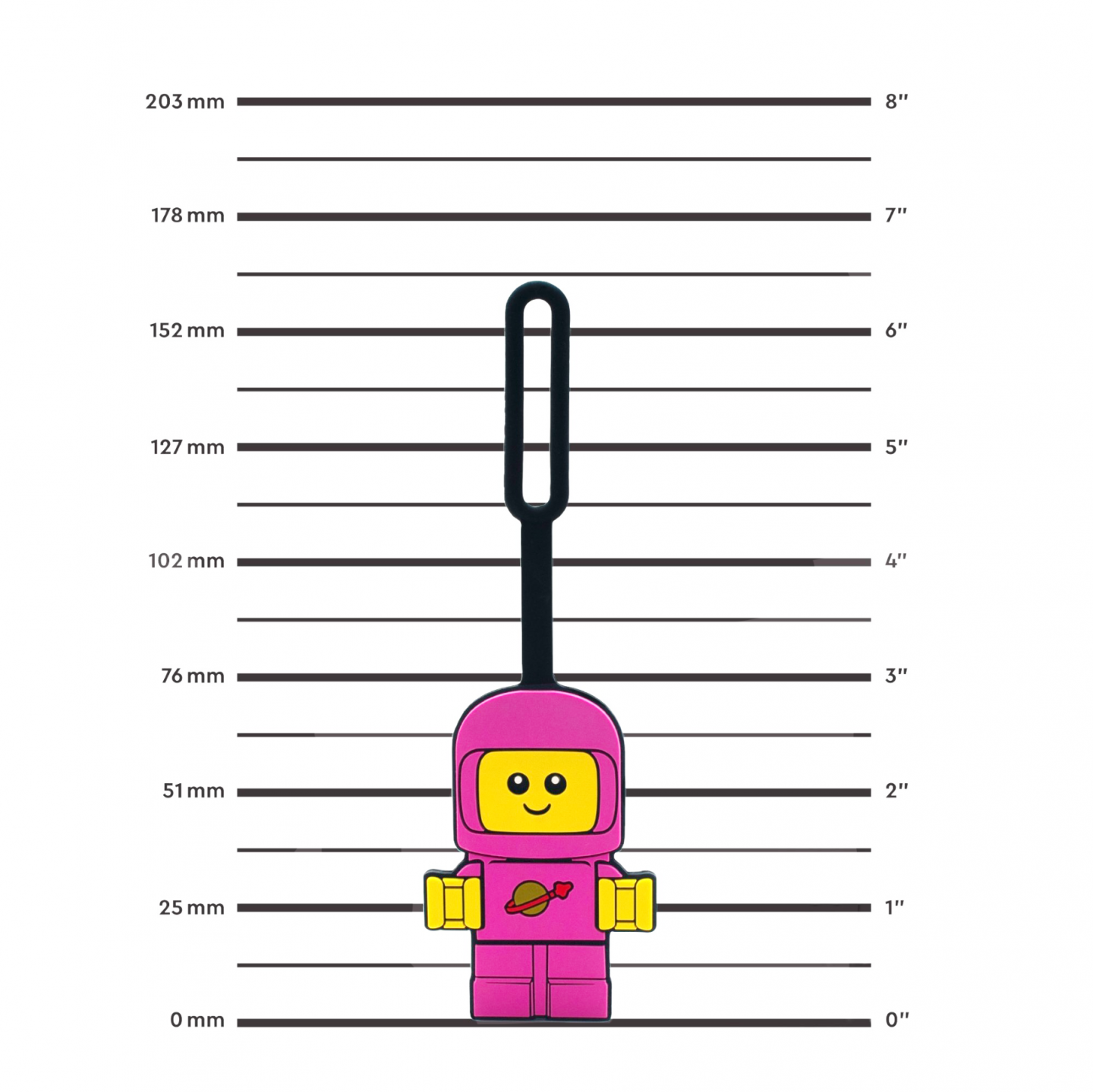 Ruimtebaby bagagelabel – roze — Afbeelding 3