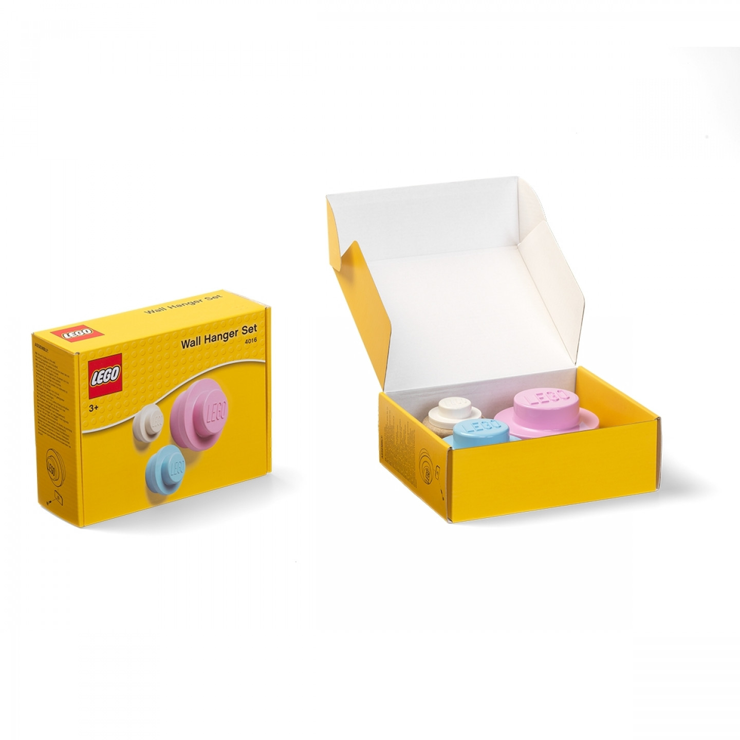 Ophanghakenset – wit, lichtblauw, roze — Afbeelding 2