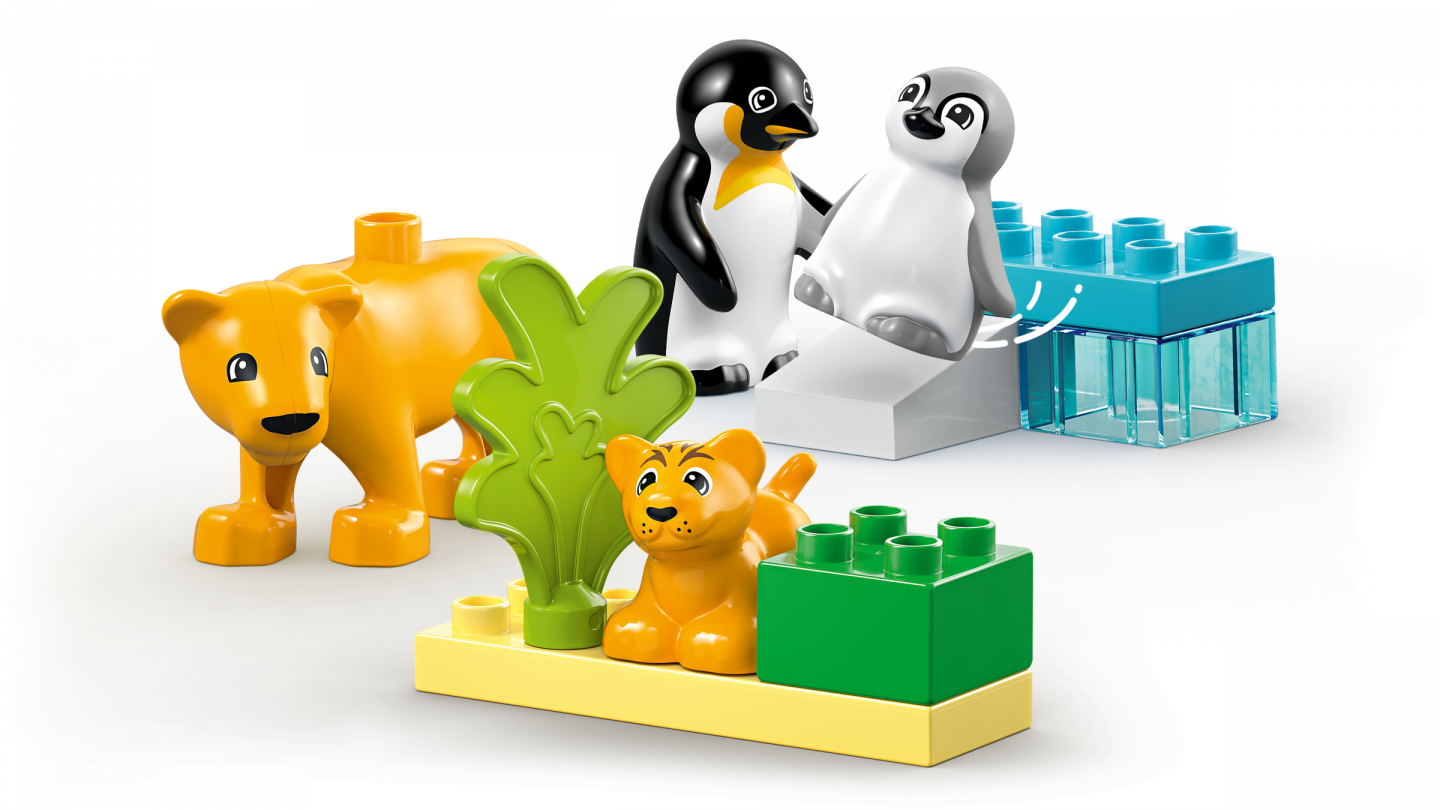 Families van wilde dieren: pinguïns en leeuwen — Afbeelding 3
