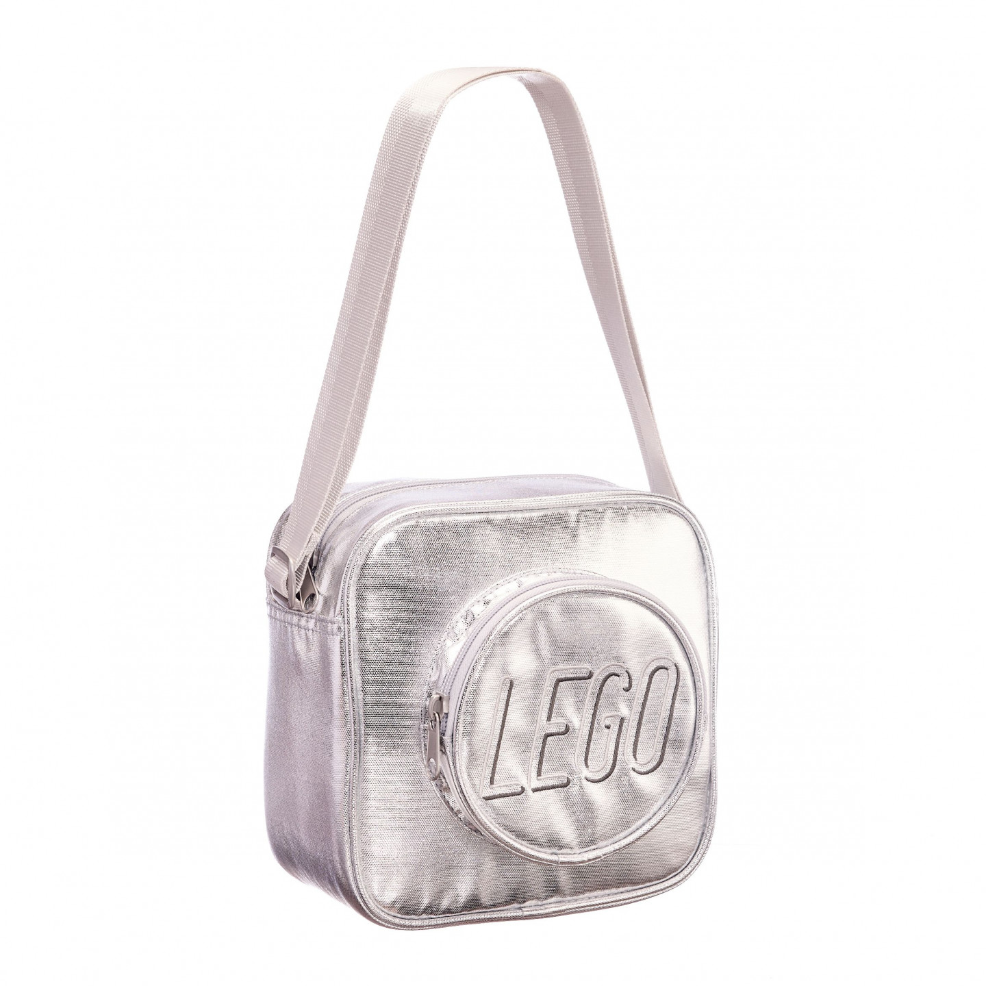 Crossbodytas in de vorm van een kleine steen - zilver