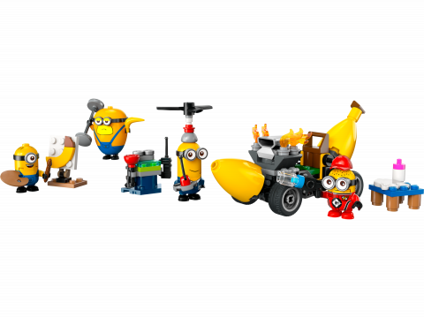 Minions en bananenauto
