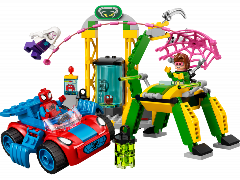 Spider-Man op Doc Ocks lab