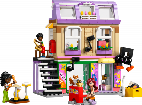 Muziekwinkel en appartement
