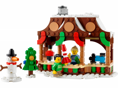 Winterse marktkraam