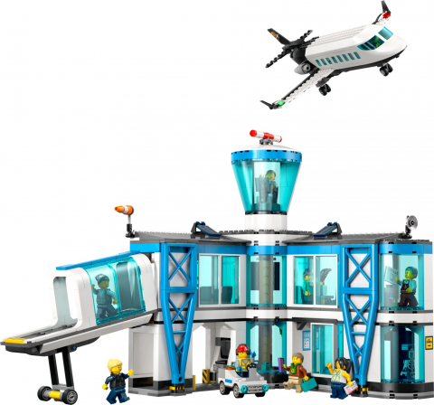 Luchthaven met vliegtuig