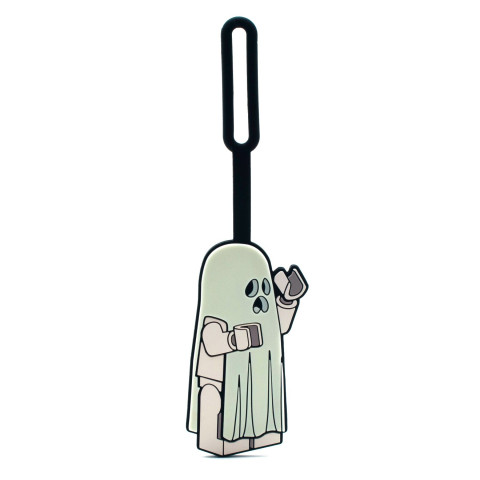 Glow-in-the-dark spook bagagelabel