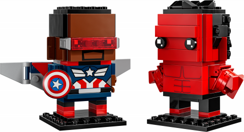 Captain America en Rode Hulk figuren