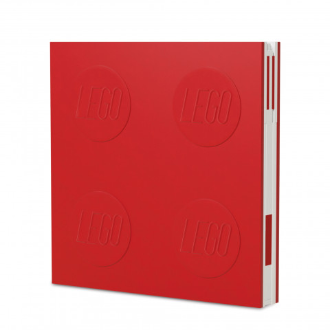 Afsluitbaar notitieboekje met gelpen – rood