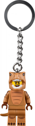 Man in T. rex kostuum sleutelhanger