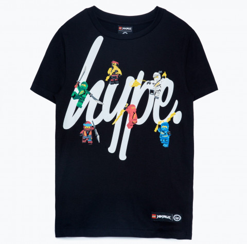 HYPE X LEGO® NINJAGO® zwart teamlogo T-shirt voor volwassenen