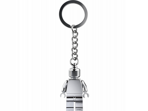 Zilverkleurige minifiguur sleutelhanger