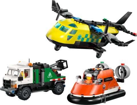 Vliegtuig, servicewagen en hovercraft remix